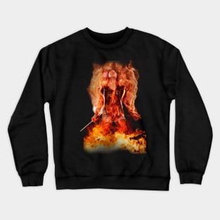 Badass Katana-Wielding Kitsune Crewneck Sweatshirt